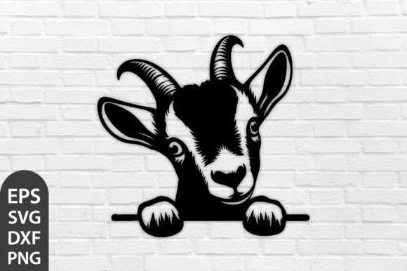 Download Peeking Goat Laser SVG Cut File PNG - Laser svg Collection
