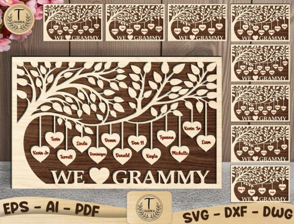 Download Personalized Family Tree Sign Laser Cut - Tree sign Collection