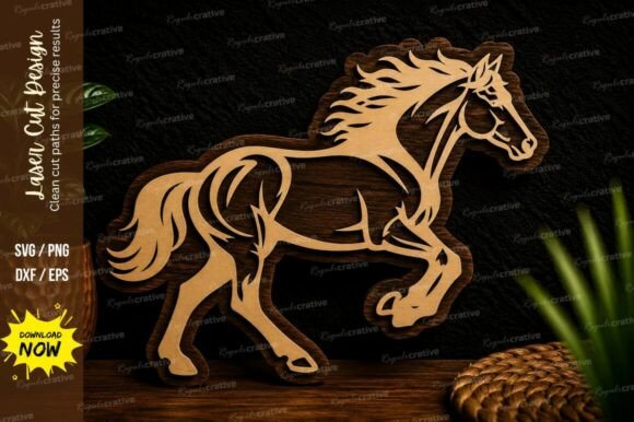 Download Majestic Horse Laser Cut Svg Design - Horse laser cut Collection