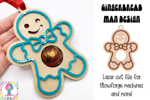 Download Gingerbread Man Sweet Holder Laser Svg - Laser svg Collection