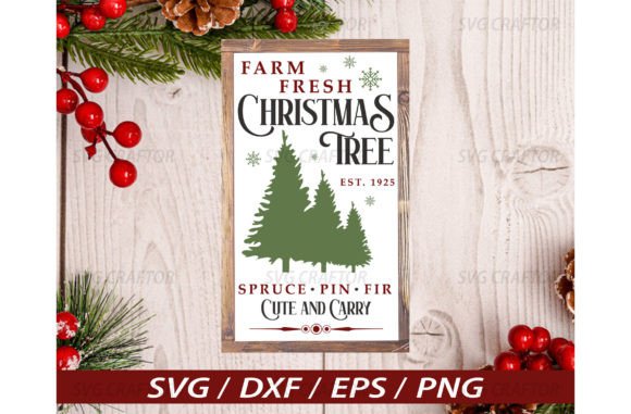 Download Farm Fresh Christmas Tree Sign Svg - Premium Resources