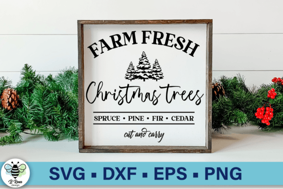 Download Farm Fresh Christmas Tree Sign SVG - Tree sign Collection