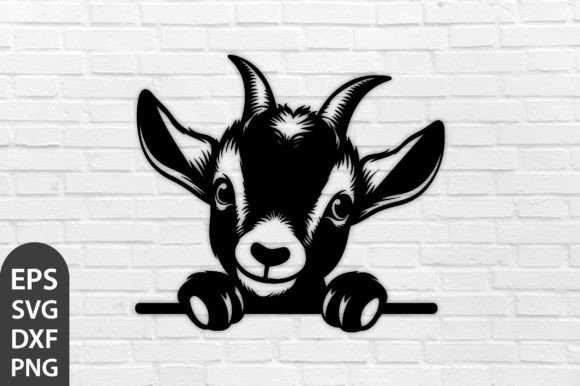 Download Peeking Goat Laser SVG Cut File PNG - Laser svg Collection