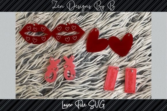 Download Valentines Earring Laser SVG - Laser svg Collection